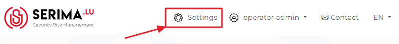 Operator Admin - settings