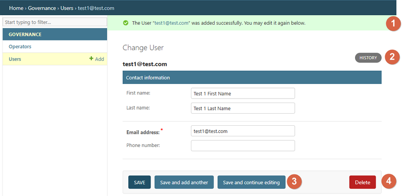 Users - added successfully