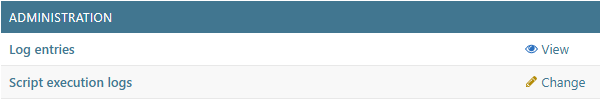 Regulator Admin - Log entries