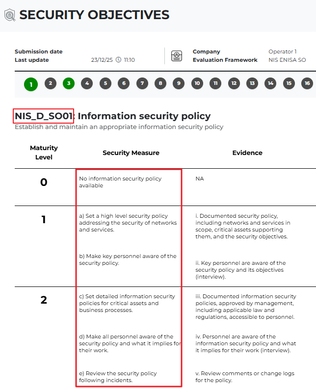 Select Security Measure to change