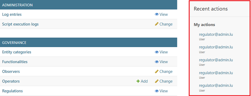Recent Actions