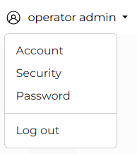 Operator Admin settings page