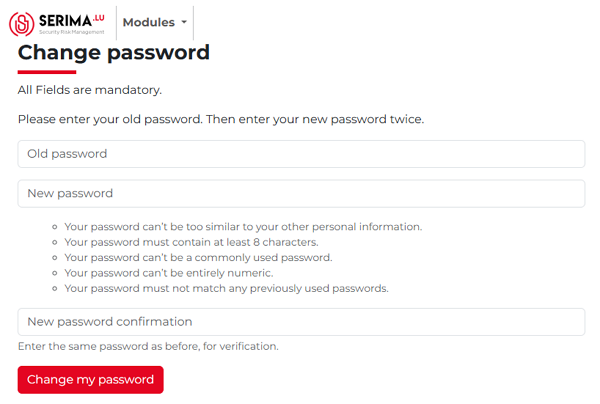 Operator Admin settings page