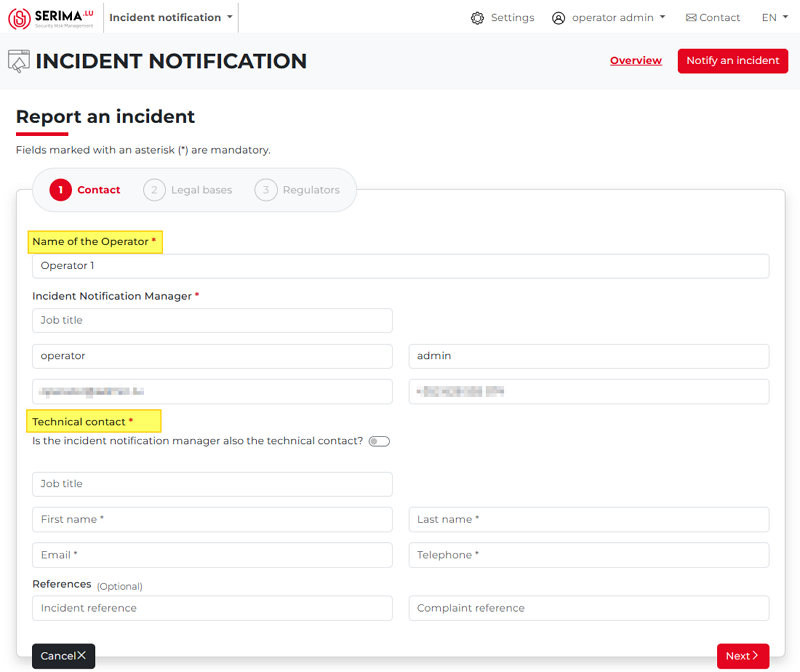 Contact form