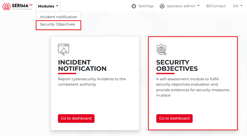 Security Objectives Module