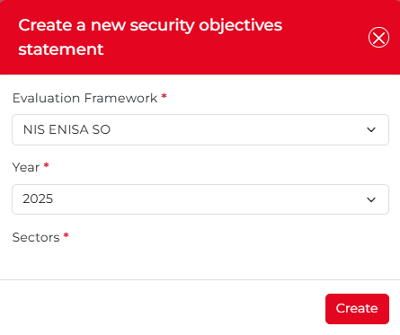 Create a new security objectives statement