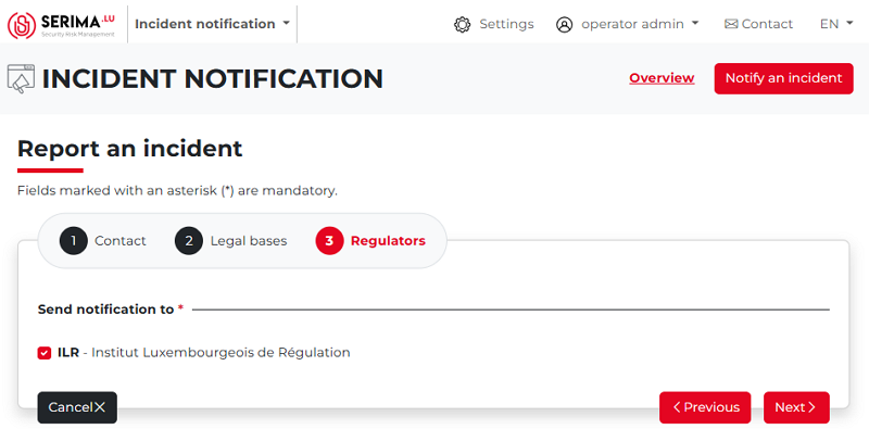 Incident notification