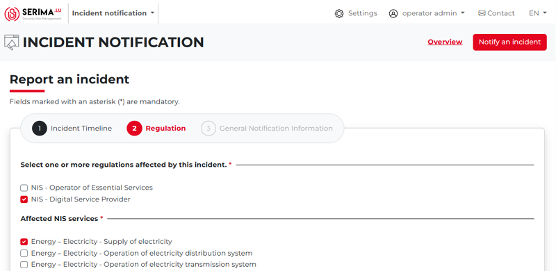 Incident notification