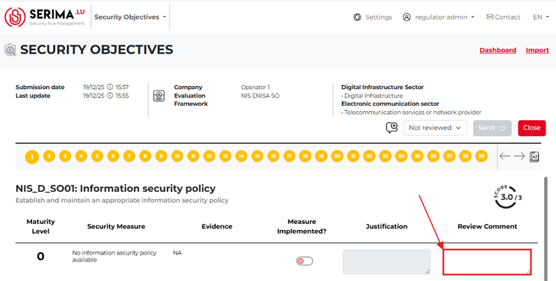 Security Objectives - Review comment