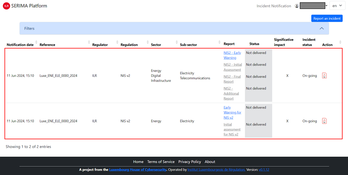 Detection date form.